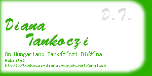 diana tankoczi business card